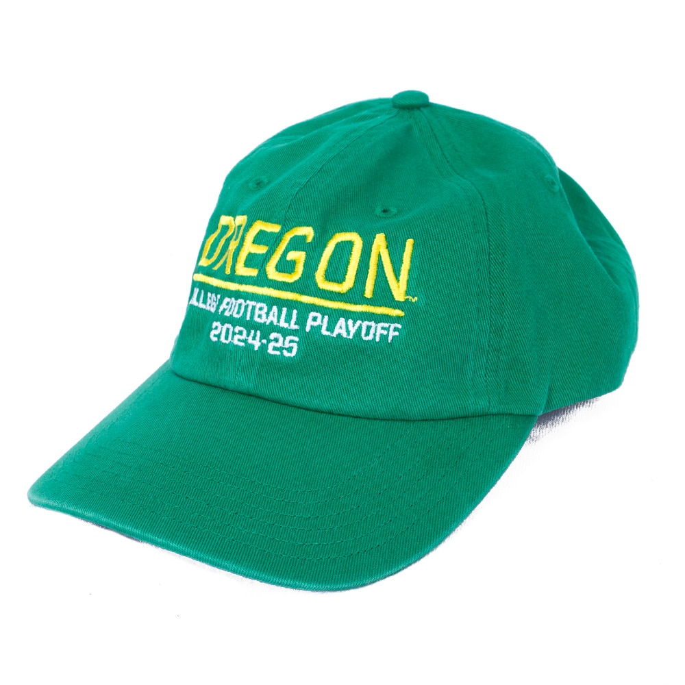 Playoffs, McKenzie SewOn, Green, Curved Bill, Accessories, Unisex, Football, 2024. Post Season, Oregon design, Adjustable, Hat, 920048